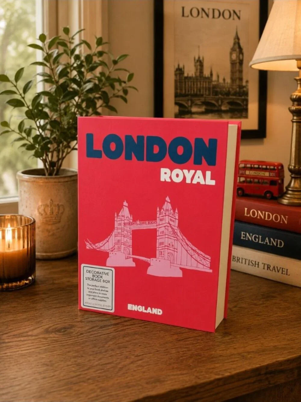 New England London Royal Bridge Cardboard Decorative Book Storage Box
